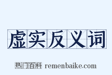 虚实反义词是什么意思的图片